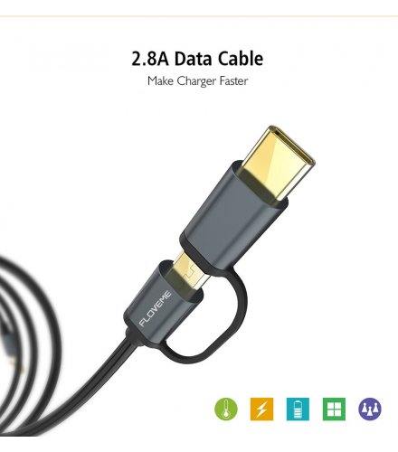 PA334 - FLOVEME QC3.0 USB Charge Cable TYPE-C